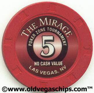 Mirage $5 Poker Tournament Chip