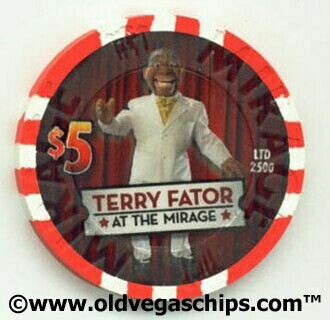 Mirage Hotel Terry Fator & Julius 2009 $5 Casino Chip