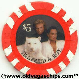 Las Vegas Mirage $5 Siegfried & Roy casino chip