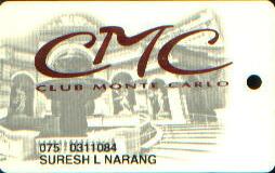 Monte Carlo Casino Slot Club Card