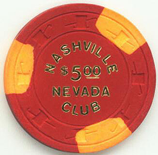Las Vegas Nashville Nevada Club $5 Casino Chip
