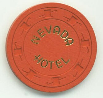 Nevada Hotel Orange Roulette Casino Chip