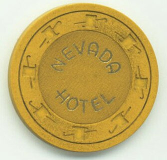 Nevada Hotel Yellow Roulette Casino Chip