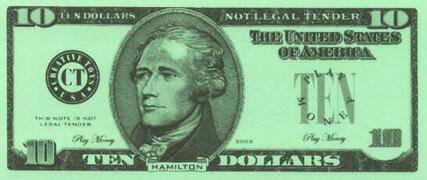 Play Money $10 Bills