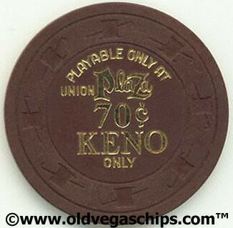 Las Vegas Union Plaza 70¢ Keno Casino Chip 