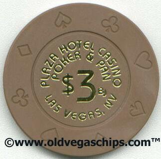 Las Vegas Union Plaza Poker & Pan $3 Casino Chip