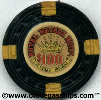 Las Vegas Royal Nevada Hotel $100 Casino Chip