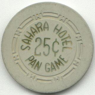 Sahara Hotel 25¢ Pan Game Casino Chip