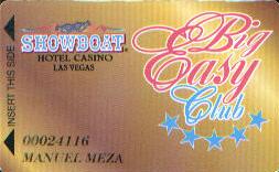 Showboat Casino Big Easy Gold Slot Club Card