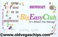 Showboat Casino Big Easy Slot Club Card