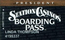 Station Casinos Boarding Pass President Slot Club Card