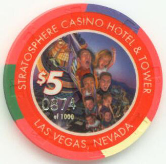 Stratosphere Scream The Ride 2003 $5 Casino Chip 
