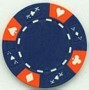 Cowboys & Bullets Blue Poker Chip
