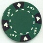 Cowboys & Bullets Green Poker Chip