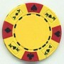 Cowboys & Bullets Yellow Poker Chip
