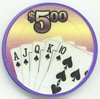 Royal Flush Spades 25 ¢ Poker Chip