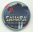 Sahara New Sunburst Mold $1 Casino Chip 