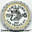 Sam's Town Casino Gray Wolf 2002 $5 Casino Chip