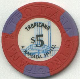Tropicana 5th Issue $5 Casino Chip