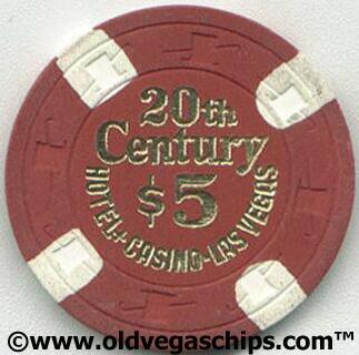 20th Century $5 Casino Chip