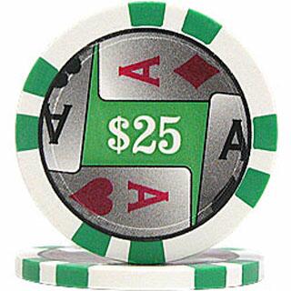 4 Aces $25 Poker Chips