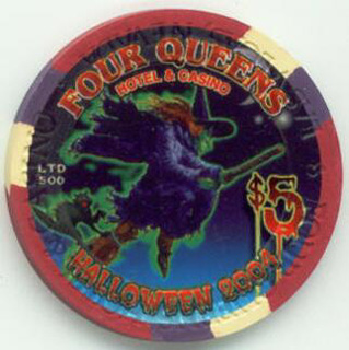 Las Vegas Four Queens Halloween 2004 $5 Casino Chip