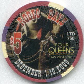 Four Queens Rodeo Days 2000 $5 Casino Chip