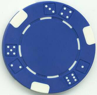 Lucky 7's Blue Poker Chips