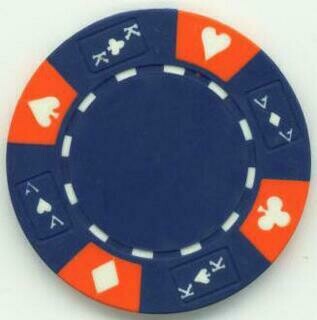 Cowboys & Bullets  Blue Poker Chips