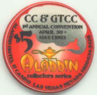 Aladdin CC & GTCC First Convention $5 Casino Chip