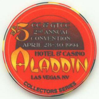 Aladdin CC & GTCC Second Convention $5 Casino Chip