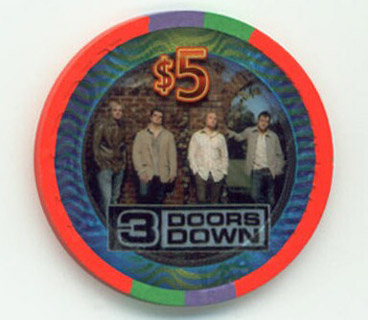 Aladdin Hotel 3 Doors Down $5 Casino Chip 