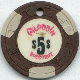 Aladdin Hotel Baccarat $5 Casino Chip