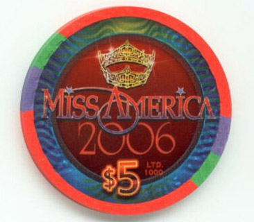 Aladdin Casino Miss America 2006 $5 Casino Chip