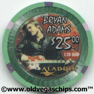 Aladdin Bryan Adams $25 Poker Chip 
