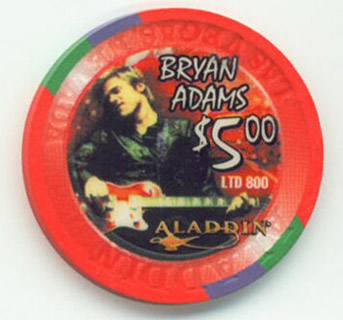 Aladdin Casino Bryan Adams $5 Casino Chip
