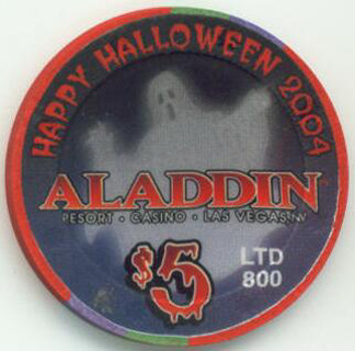 Aladdin Halloween 2004 $5 Casino Chip