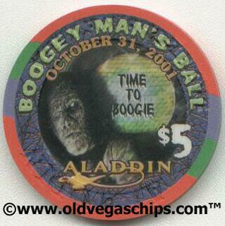 Aladdin Halloween 2001 $5 Casino Chip