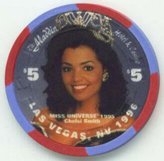 Aladdin Miss Universe 1996 $5 Casino Chip