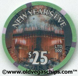 Aladdin Casino Happy New Year 2002 $25 Casino Chip