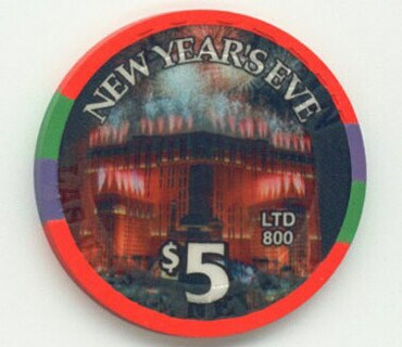 Aladdin New Year's Eve 2002 $5 Casino Chip 