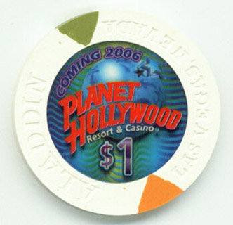 Las Vegas Aladdin Planet Hollywood $1 Casino Chip 