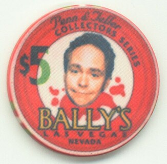 Las Vegas Bally's Penn & Teller $5 Casino Chip