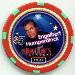Las Vegas Bally's Engelbert Humperdinck $5 Casino Chip