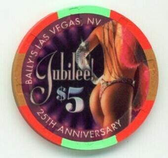 Bally's Jubilee 25th Anniversary 2006 $5 Casino Chip