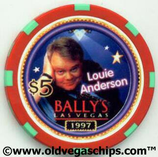 Las Vegas Bally's Louie Anderson $5 Casino Chip