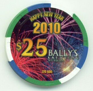 Bally's Happy New Year 2010 $25 Casino Chip