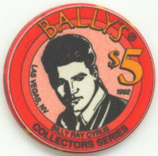 Las Vegas Bally's Billy Ray Cyrus $5 Casino Chip