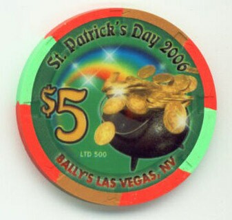Bally's St. Patrick's Day 2006 $5 Casino Chip
