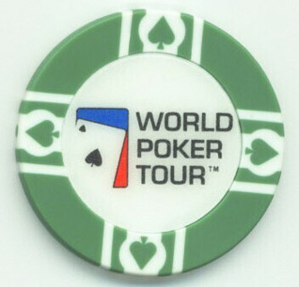 Las Vegas Bellagio Hotel & World Poker Tour Green Poker Chip